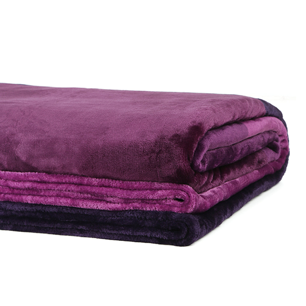Arliss Gradation Polyester Double Blanket (Purple)