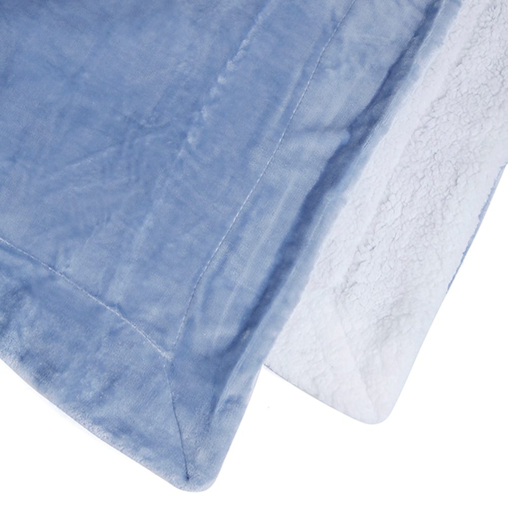 Arliss Sherpa Polyester Single Blanket (Blue)
