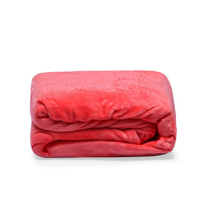 Arliss Solid Polyester TV Blanket (Coral)