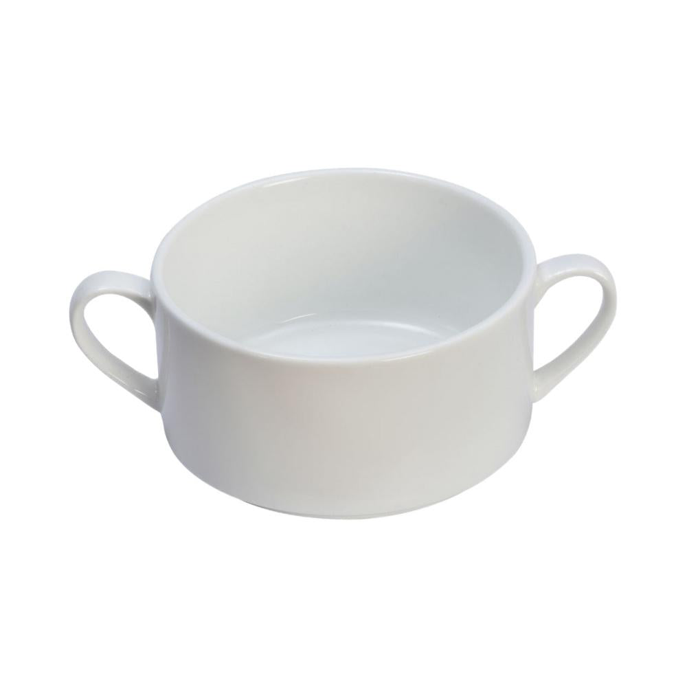 Horeca Stacko 280 ml Soup Bowl With Handle (White)