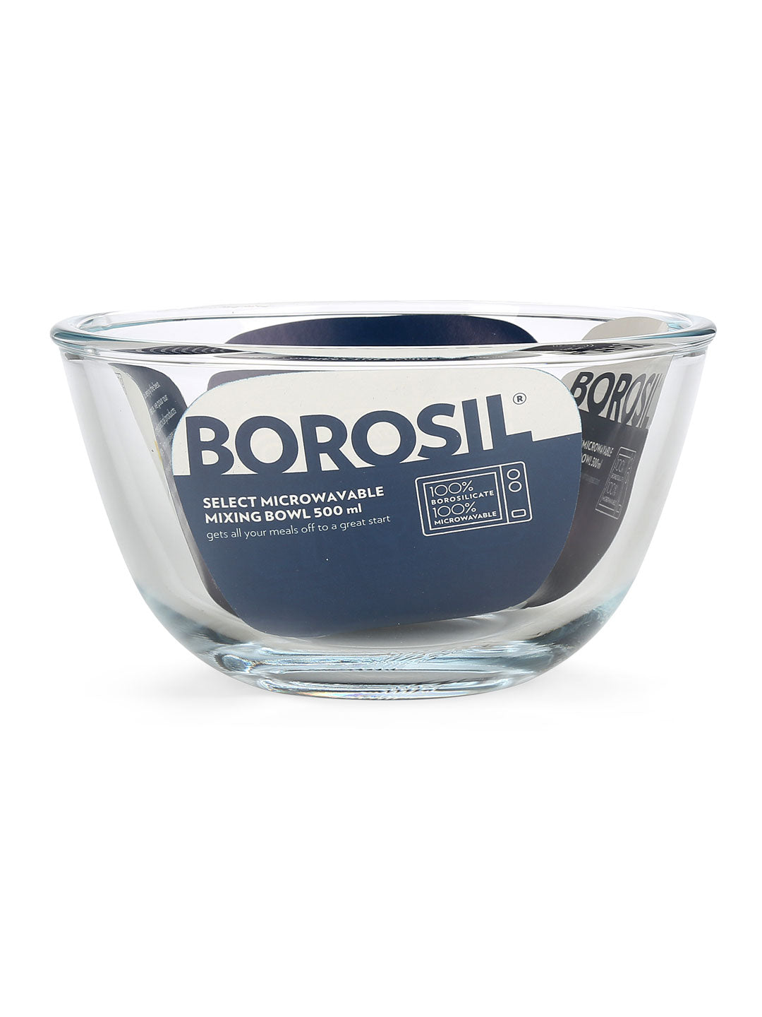 Borosil Select Microwavable Mixing Bowl 500Ml (Blue)