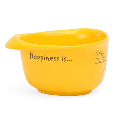 Happiness Triangular 300 ml Bowl (Yellow)