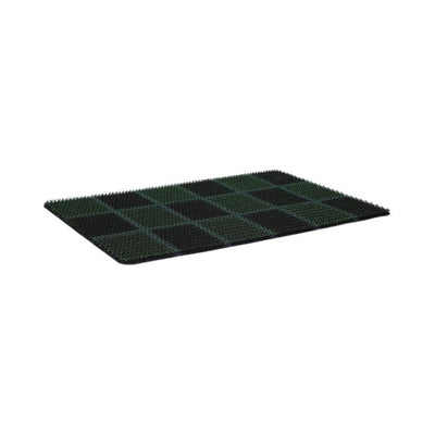 Checkered Rubber 18" x 24" Door Mat (Green)