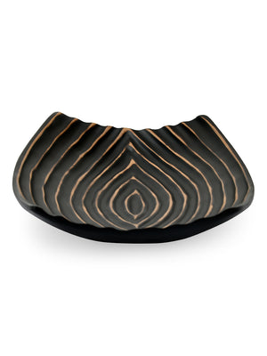 Rectanglular Polyresin Decorative Platter (Brown)