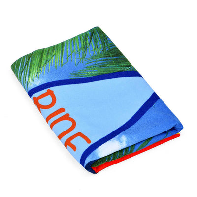 Surfing Board Printed 70 x 150 cm Bath Towel Multicolor