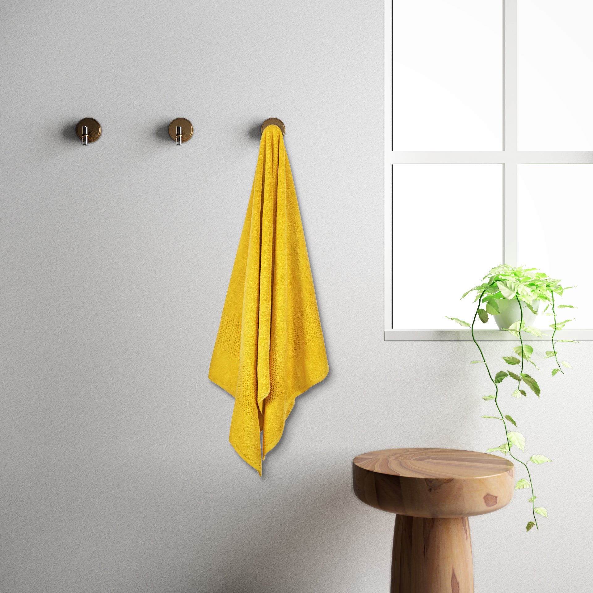 Spaces Swift Dry Bath Towel Standard Bath Towel 450 GSM(Sunflower)
