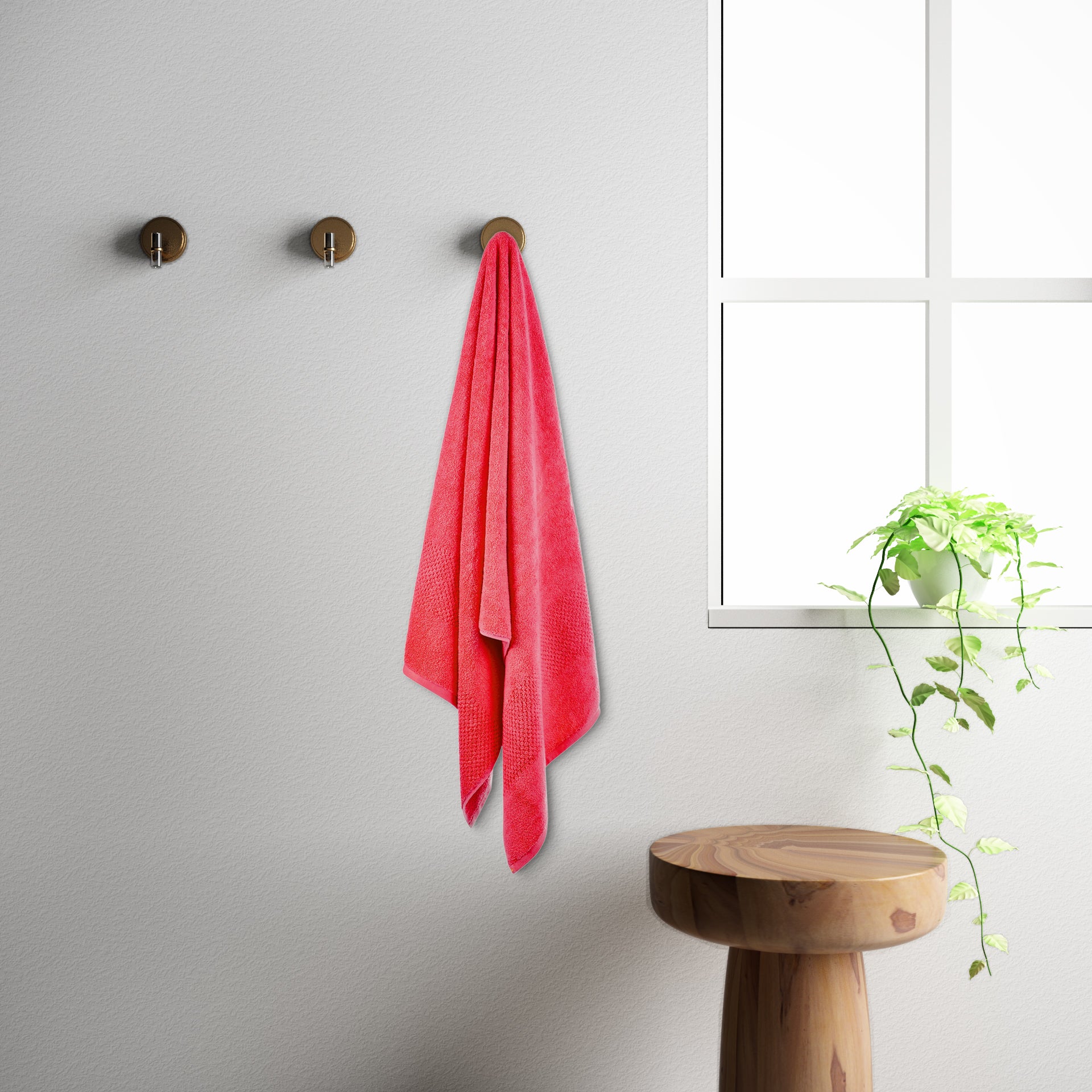 Spaces Swift Dry Bath Towel Standard Bath Towel 450 GSM(Red)