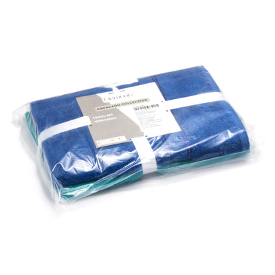 Aquacado 68 x 136 cm Bath Towel Set of 2 Turq Blue & Irish Blue