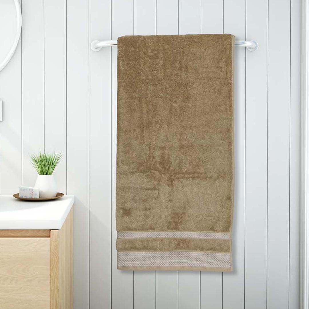 Spaces Hygro 600 GSM Solid Large Bath Towel (Gold)