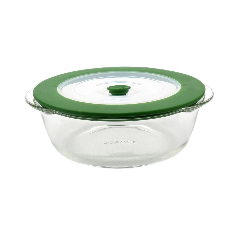 Round 1 Litre Dish with Lid (Clear)