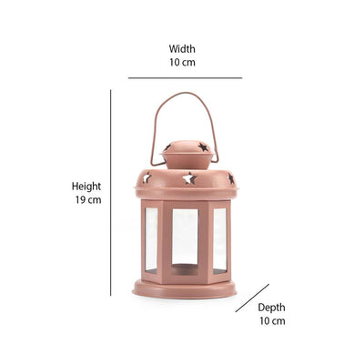 Twilight Metal Mini Lantern (Pink)