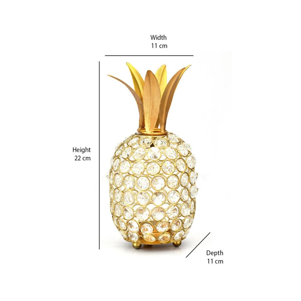Pineapple Showpiece Candle Stand (Gold)