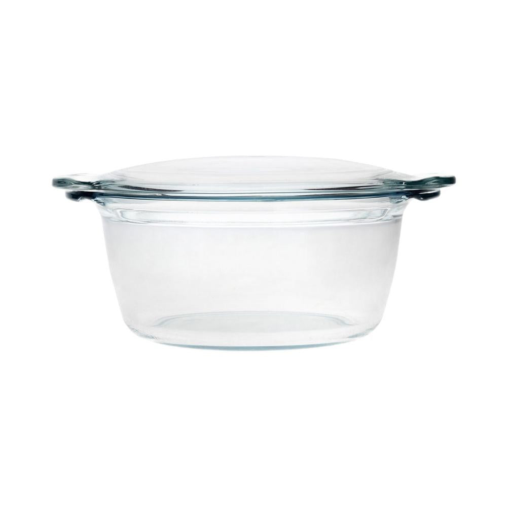 Deep Round 2.5 Litre Casserole with Flat Lid (Clear)