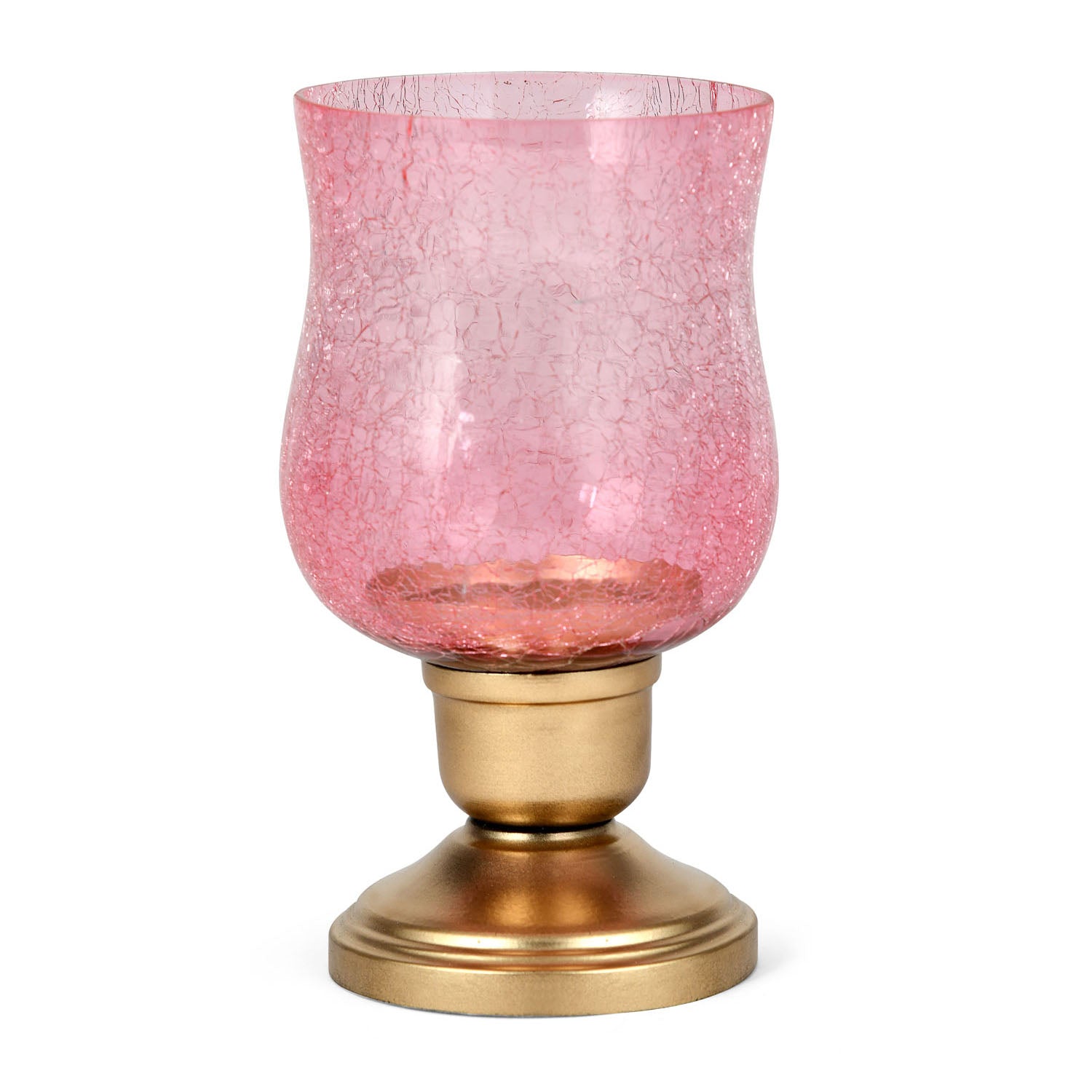 Hurricane Radiance Metal & Glass Candle Stand (Onion & Gold)