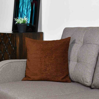 Grace Solids Opus Polyester 16" x 16" Cushion Cover (Brown)