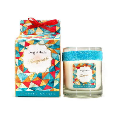 Song of India 200 g Honeysuckle Soy Scented Candle Glass Jar