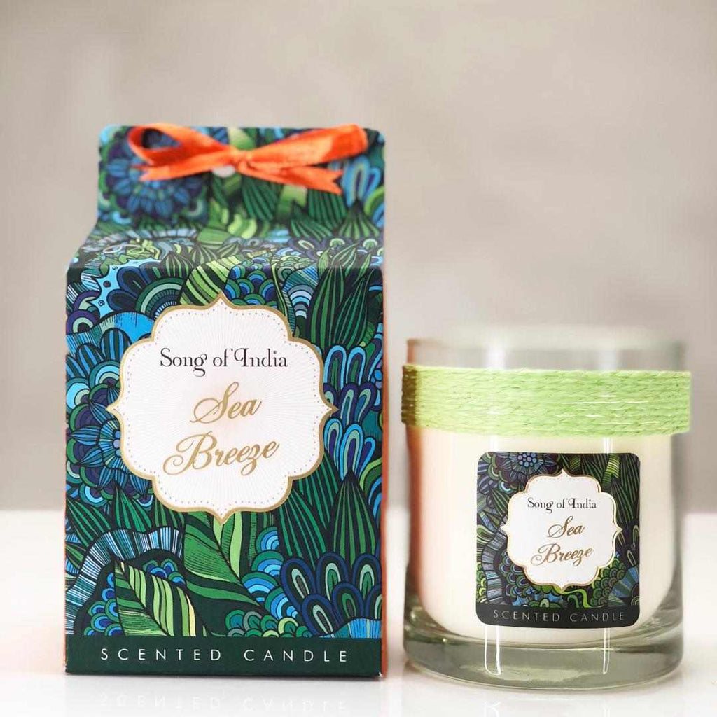 Song of India 200 g Sea Breeze Soy Scented Candle Glass Jar