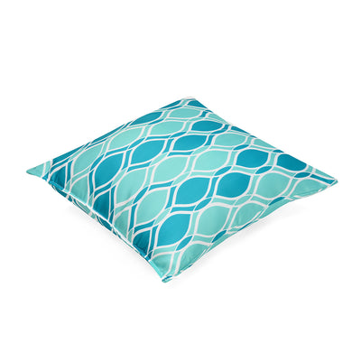 Ariel Flora Fresh Satin Fabric 16" x 16" Filled Cushion (Seagreen)