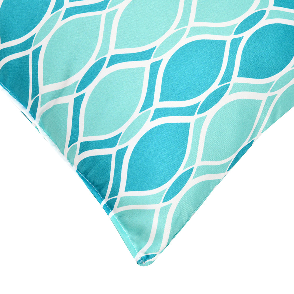 Ariel Flora Fresh Satin Fabric 16" x 16" Filled Cushion (Seagreen)