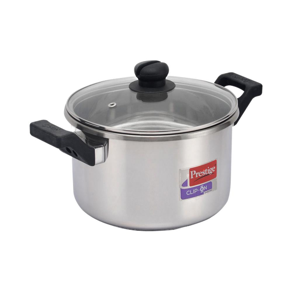 Prestige Stainless Steel Clip On 5 L Cooker With Lid (Silver)