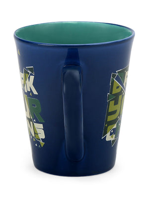 "83" Zing Champion Dual Tone 350 ml Ceramic Mug (Blue & Sea Green)