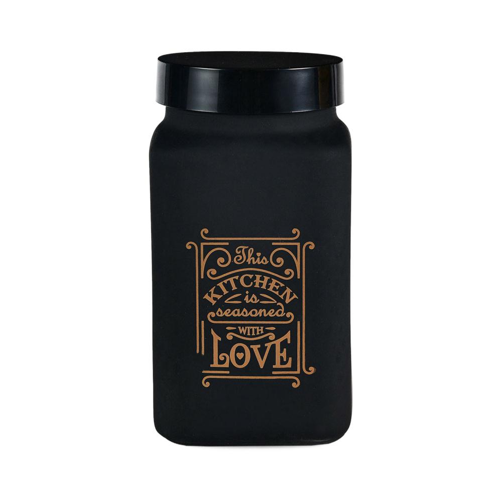 Kitchen Love 2000 ml Jar Black