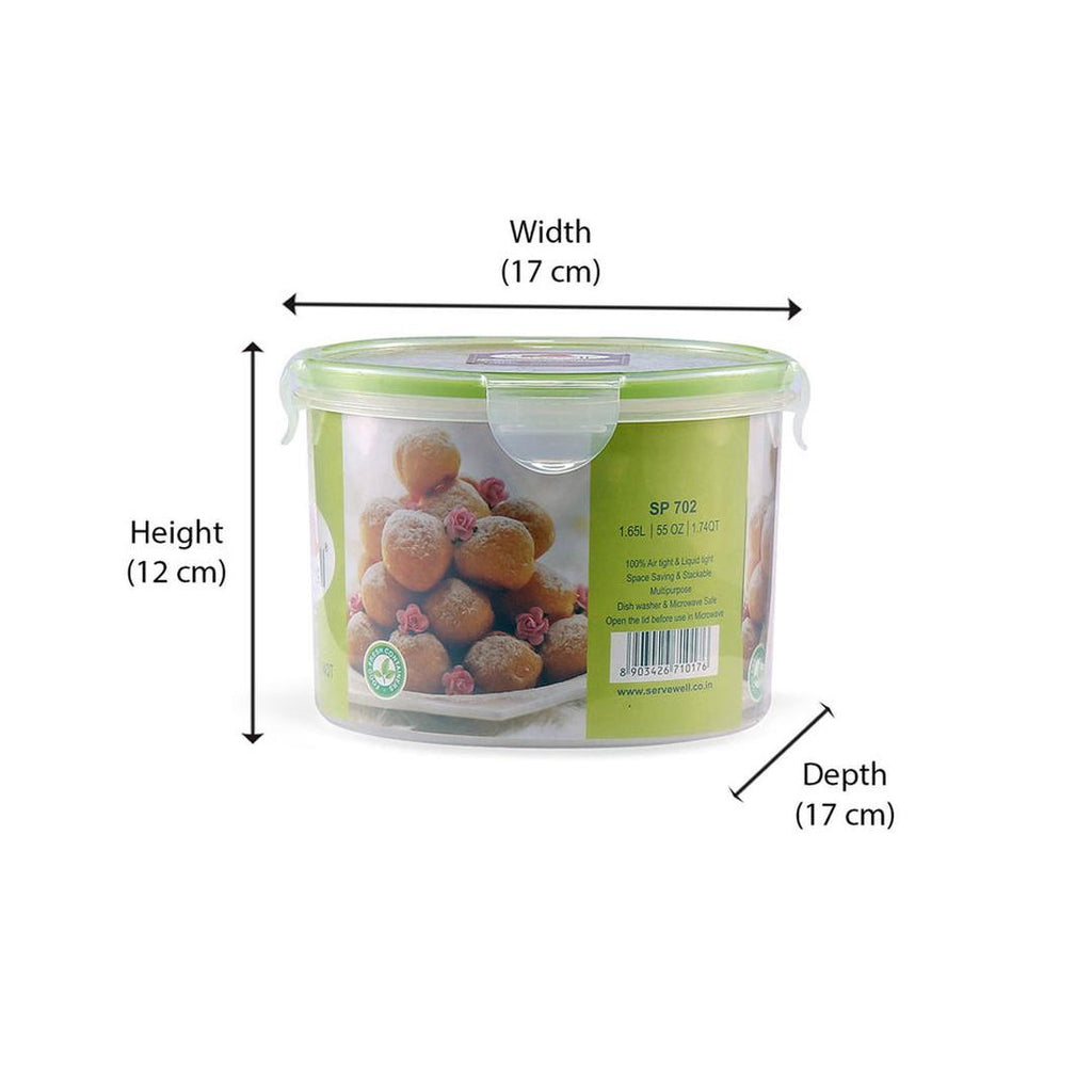 Round Container 1.65 Litre (Green)