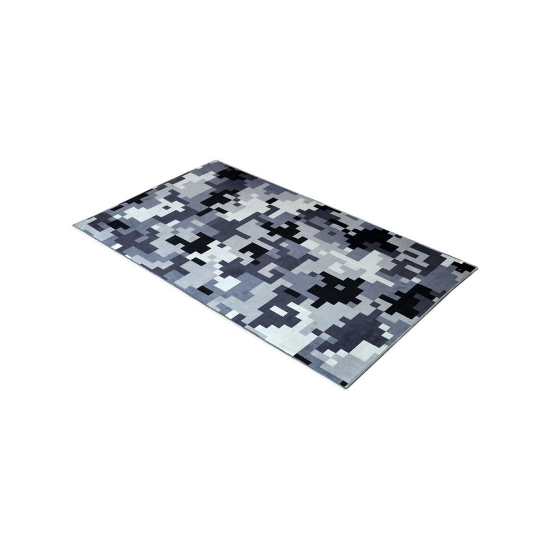 Abstract Polyester 3 x 5 Ft Machine Made Carpet (Multicolor)