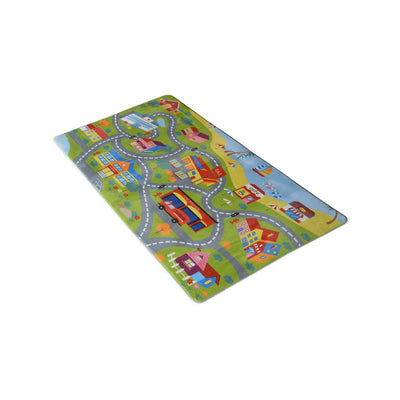 Map Polyester 3 x 5 Ft Machine Made Kids Carpet (Multicolor)