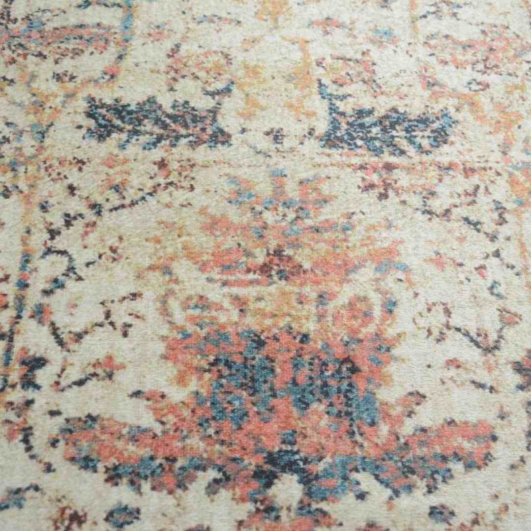 Classic Polyester 2 x 5 Ft Machine Made Carpet (Rust)