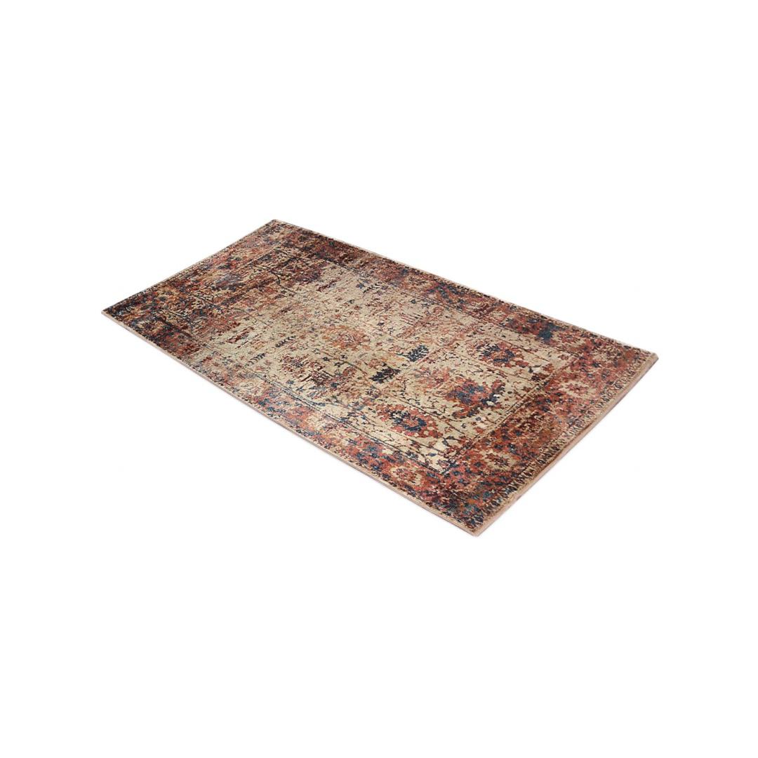 Classic Polyester 3 x 5 Ft Machine Made Carpet (Rust)