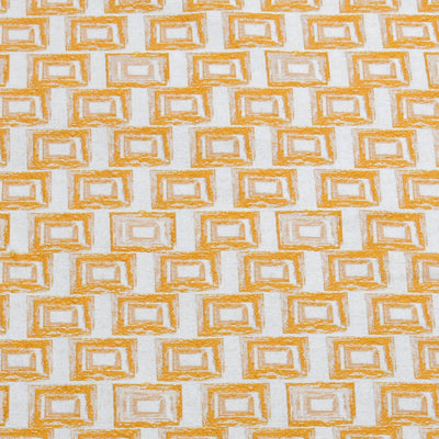 Grace Jacquard Geometric 5 Ft Polyester Window Curtains Set of 2 (Mustard)