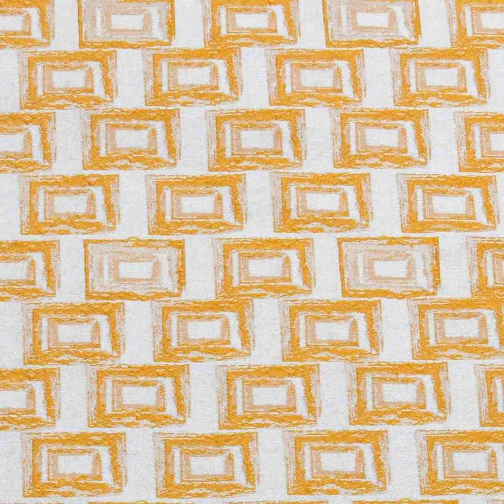 Grace Jacquard Geometric  9 Ft Polyester Long Door Curtains Set Of 2 (Mustard)