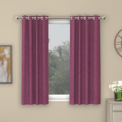 Grace Solids Opus 5 Ft Polyester Window Curtains Set Of 2 (Onion)