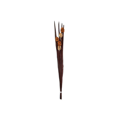 Solitary Medium Wicker Flower (Beige & Brown)