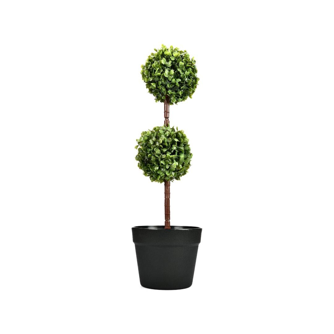 Dual Topiary Potted Plant (Green)
