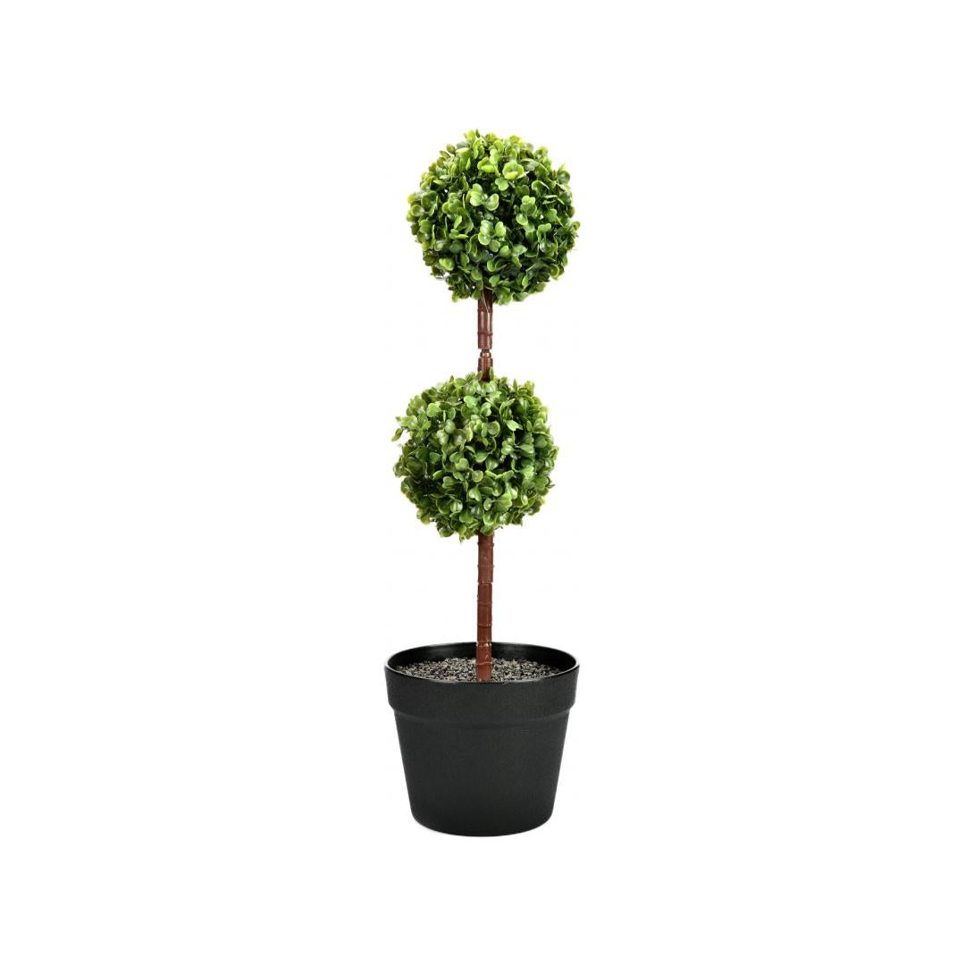 Dual Topiary Potted Plant (Green)