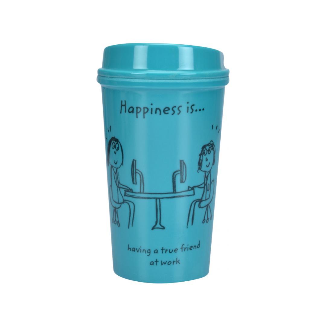 Happiness 420 ml Sipper Jar (Seagreen)