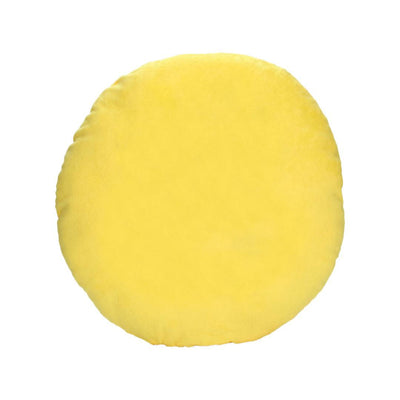 Smiley Yummy Emoji Polyester 14" x 14" Filled Cushion (Yellow)