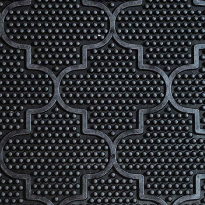Abstract Rubber 18" x 30" Door Mat (Black)