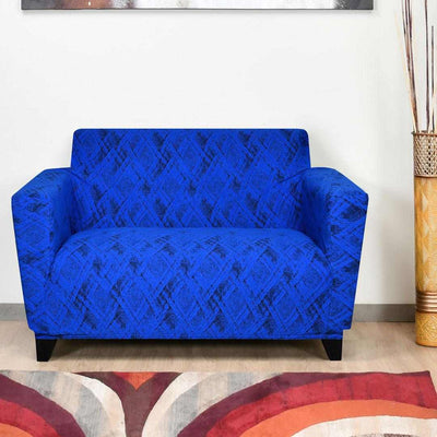 2 Seater Jaquared Knit Sofa Cover (Nautica Blue)