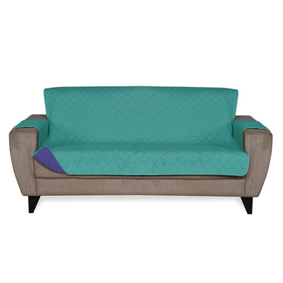 3 Seater Reversible Sofa Cover 179 cm x 279 cm (Sea Green & Indigo)