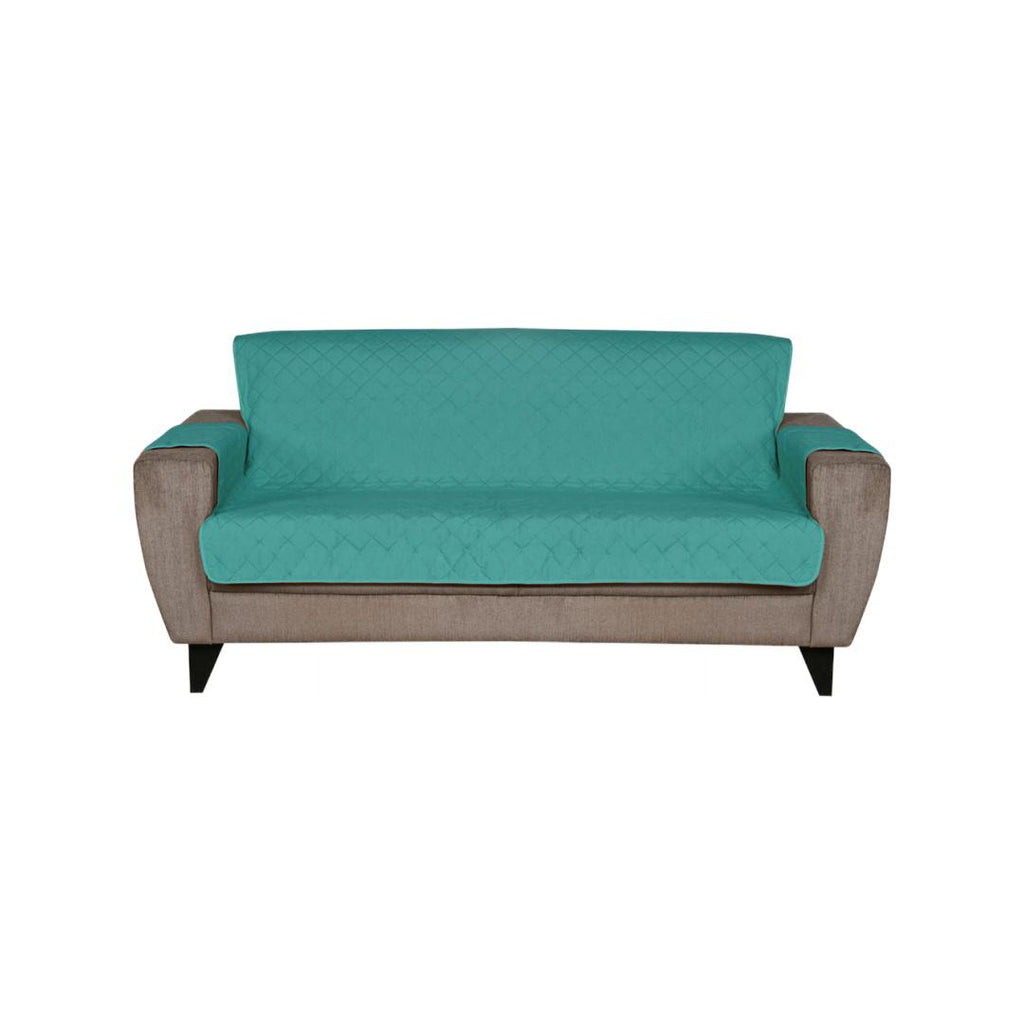 3 Seater Reversible Sofa Cover 179 cm x 279 cm (Sea Green & Indigo)