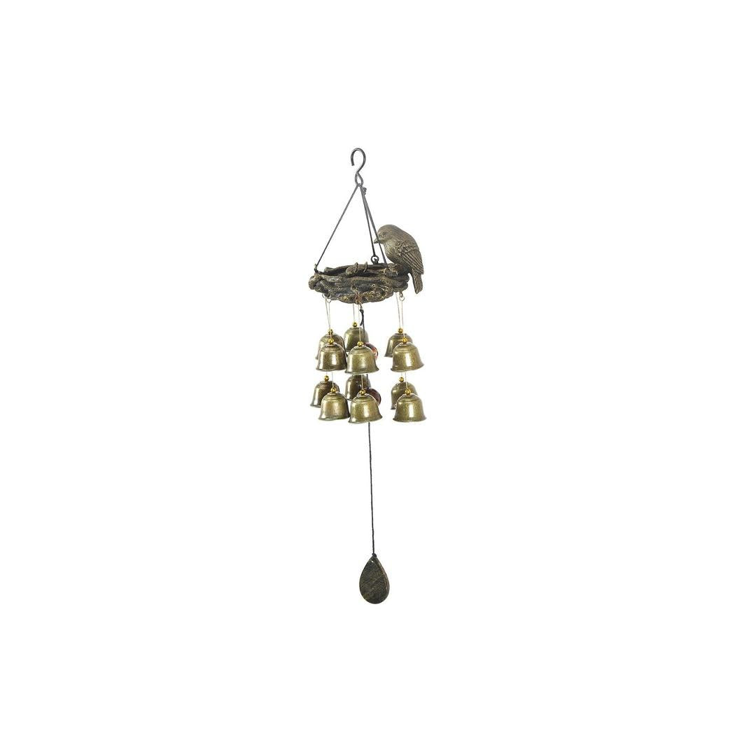 Buy Hanging Birds Nest Large Windchime (Gold) Online- At Home by Nilkamal