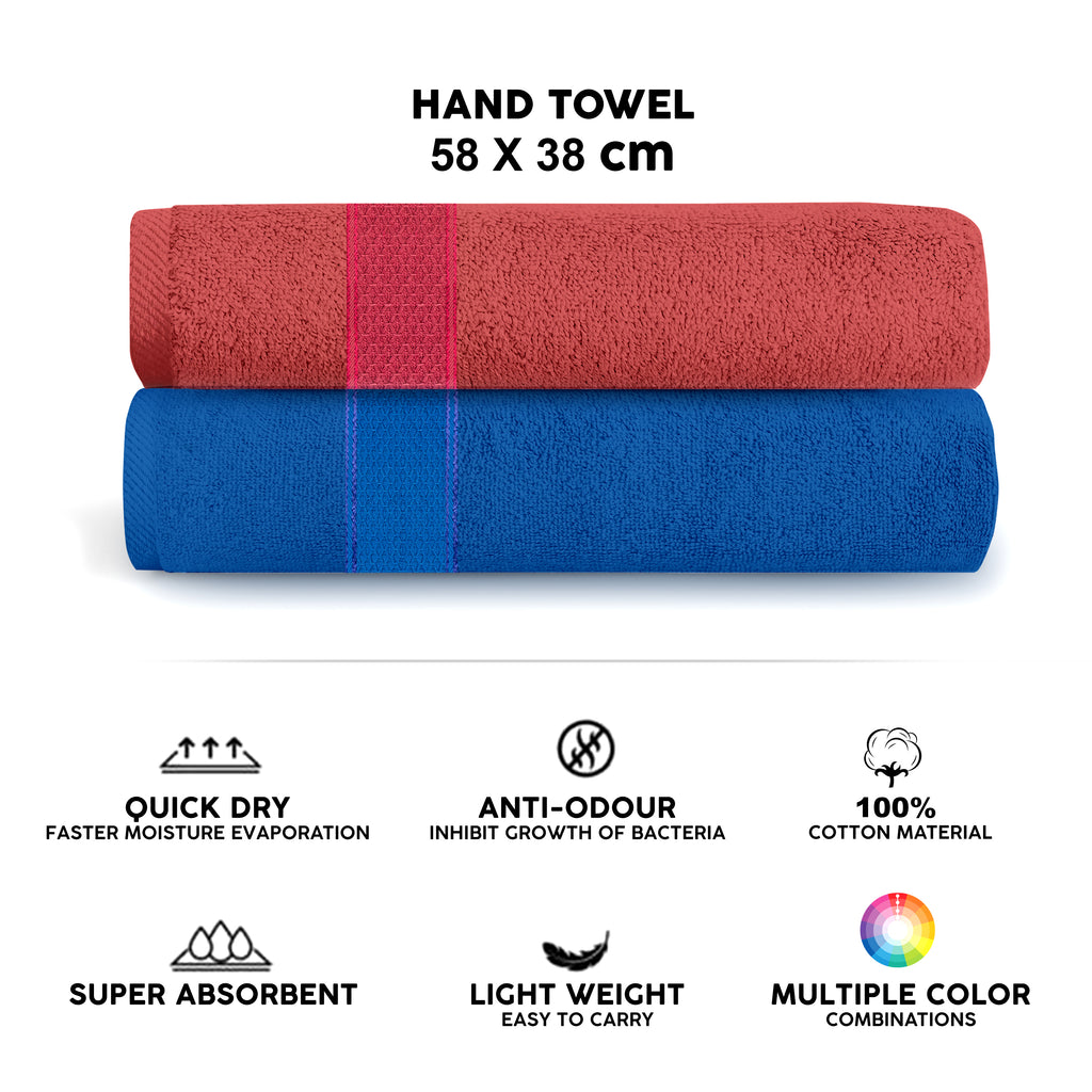 Aquacado 38 x 58 cm Hand Towel Set Of 4 Onion & Irish Blue