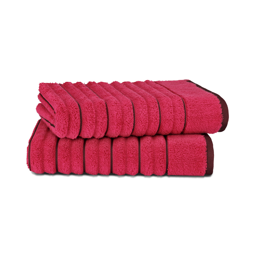 Spaces Exotica Ribbed Wine Small Hand Towel 575 GSM(Scarlet Wine)