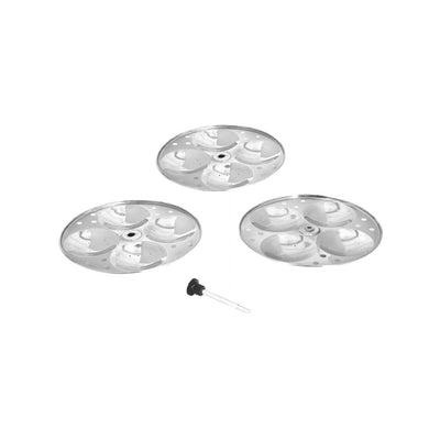 Set of 3 Idli Stand Plate (Silver)