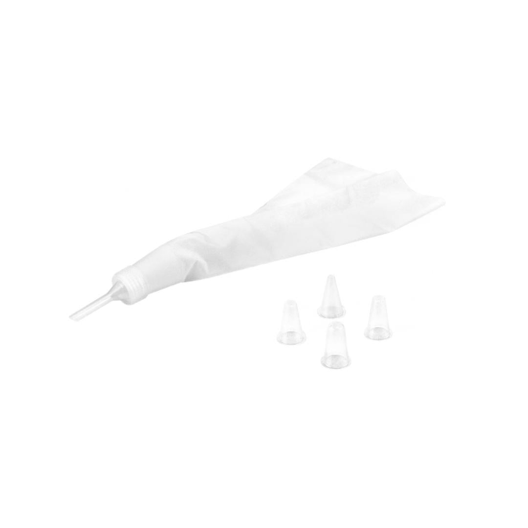 Piping Bag with 4 Nozzles (White)