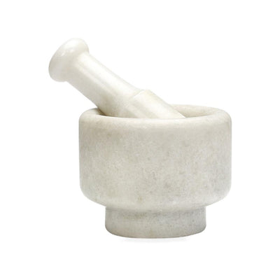 Marble Mortar & Pestle Set (White)