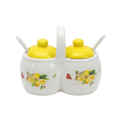 Condiment Set with Spoon (Yellow)